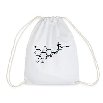 THC Molecule - Drawstring Bag - white - Front