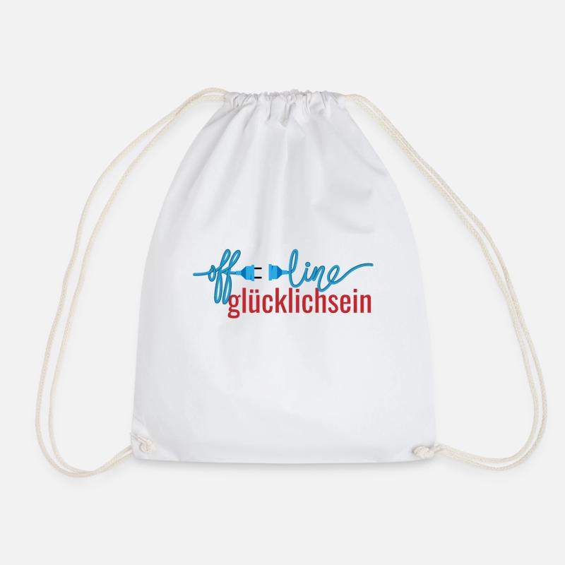 offline glücklichsein - Turnbeutel - Weiß
