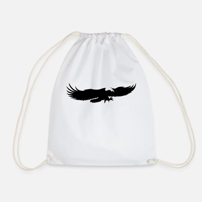 Bald Eagle symbol USA - Drawstring Bag - white