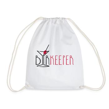 barkeeper (cocktail glass, 2c) - Drawstring Bag - white - Front