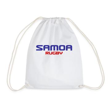 Samoa - Rugby - South Seas - Polynesia - Sports - Apia - Drawstring Bag - white - Front
