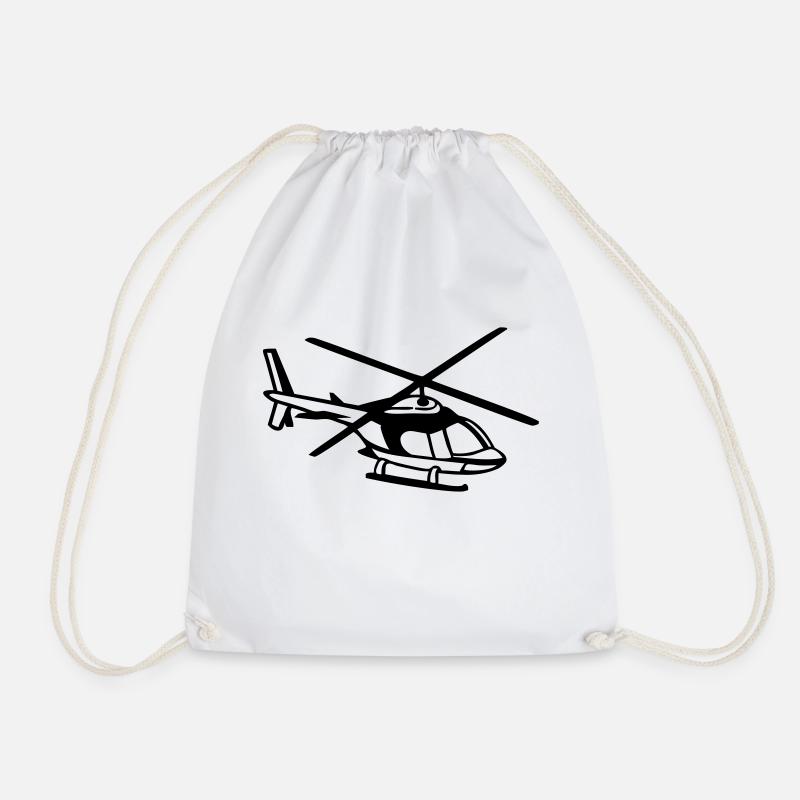 Hubschrauber - Turnbeutel - Weiß