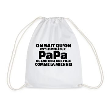 On sait qu'on est la meilleure papa ...quand on a1 - Sac de sport léger - blanc - Devant