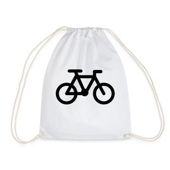 Bike, Rad, Fahrrad, Bici - Drawstring Bag - white - Front