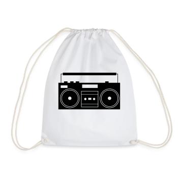 ghettoblaster_01 - Drawstring Bag - white - Front