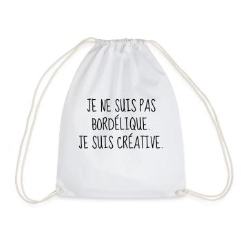 Bordélique - Citation - Humour - Comique - Fun - Sac de sport léger - blanc - Devant