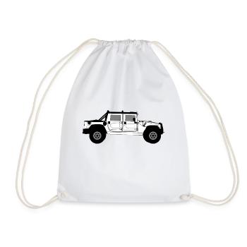 armée H1 militaire HMMWV M998 SUV - Sac de sport léger - blanc - Devant