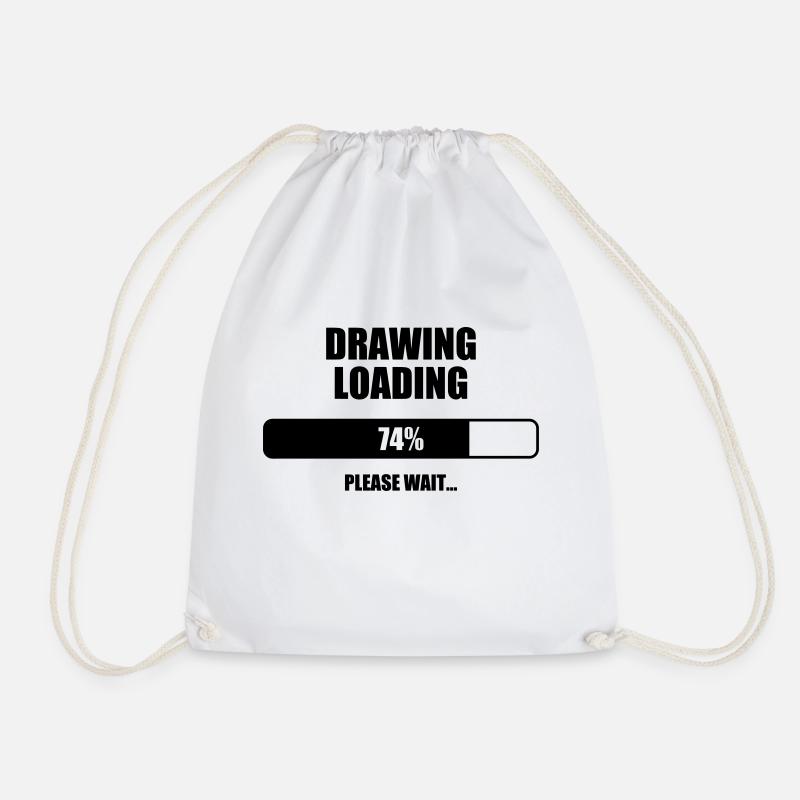 Zeichnung / Zeichner / Drawing / Drawer - Turnbeutel - Weiß