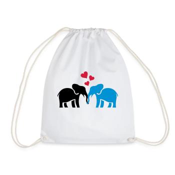elefanten_liebe - Sac de sport léger - blanc - Devant