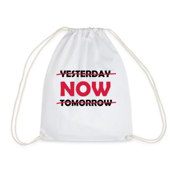 yesterday_now_tomorrow_1 - Turnbeutel - Weiß - Vorne