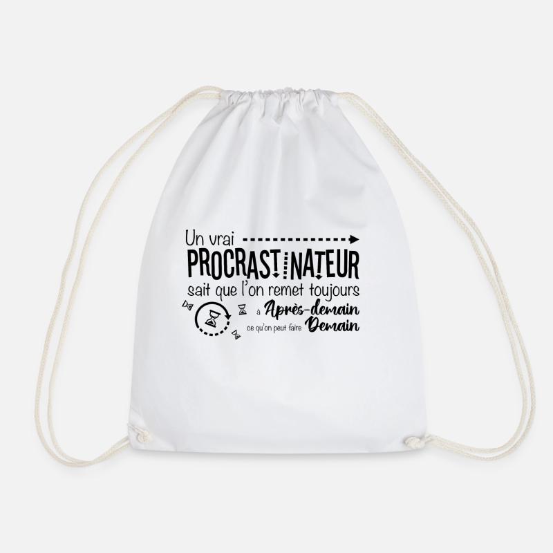 procrastinateur - Sac de sport léger - blanc