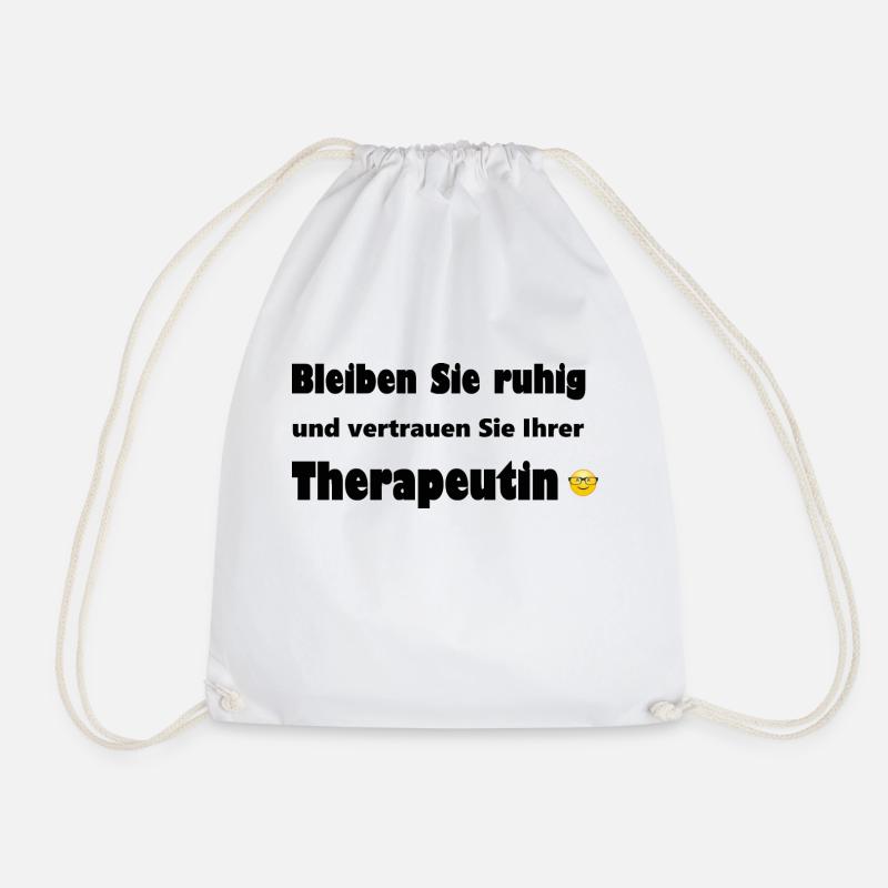 Therapeutin mit Durchblick - Turnbeutel - Weiß