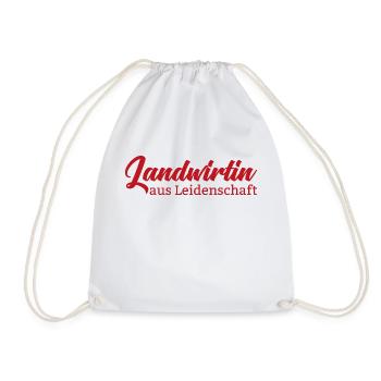 Landwirtin aus leidenschaft Landleben Geschenk - Turnbeutel - Weiß - Vorne