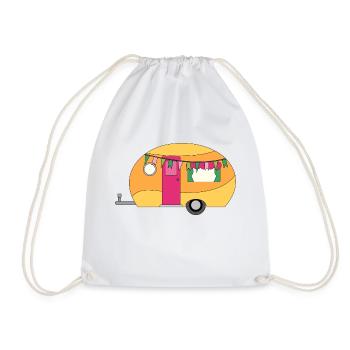 Caravan Camping Fun - Drawstring Bag - white - Front