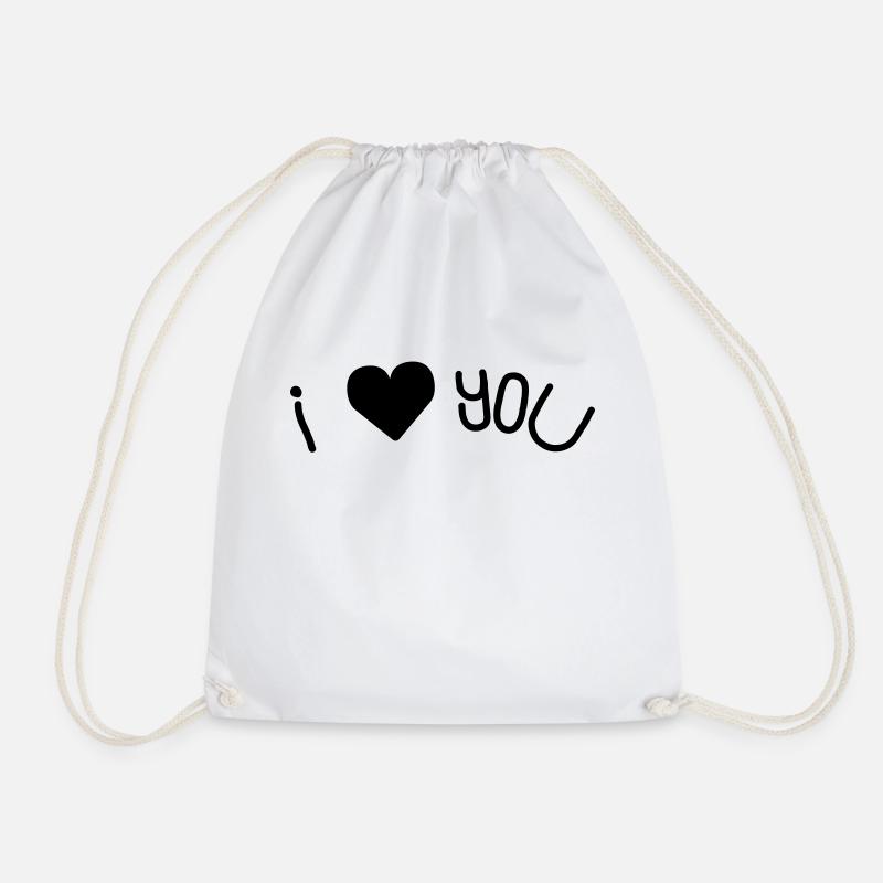 I Love You - Turnbeutel - Weiß