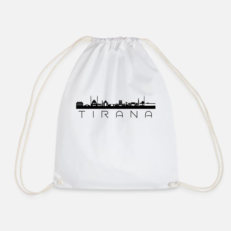 TIRANA CITY - Drawstring Bag - white