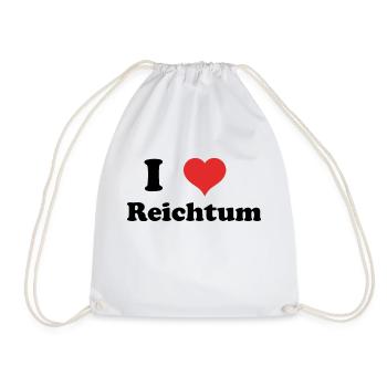 i love wealth - Drawstring Bag - white - Front