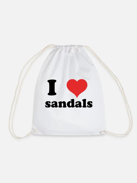i love sandals - Turnbeutel - Weiß