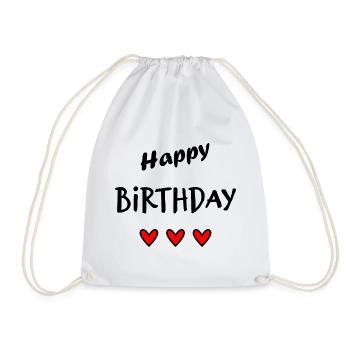 JAHRESTAG. ALLES GUTE ZUM GEBURTSTAG!. ALLES GUTE ZUM GEBURTSTAG!. - Turnbeutel - Weiß - Vorne