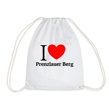 I LOVE PBERG - Turnbeutel - Weiß - Vorne