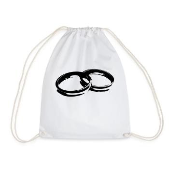 Mariage d’or Mariage Fiançailles Mariée 3 - Sac de sport léger - blanc - Devant