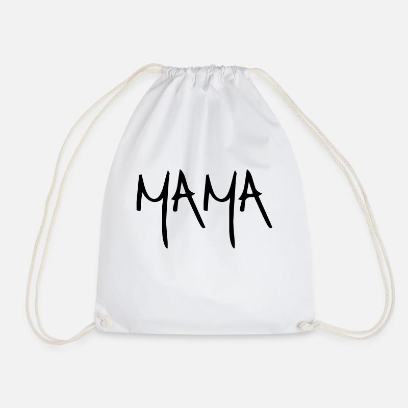 Mom - Drawstring Bag - white