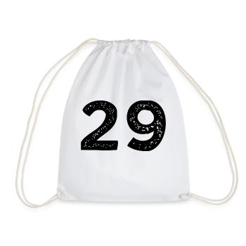 29 Zahl Trikot - Turnbeutel - Weiß - Vorne