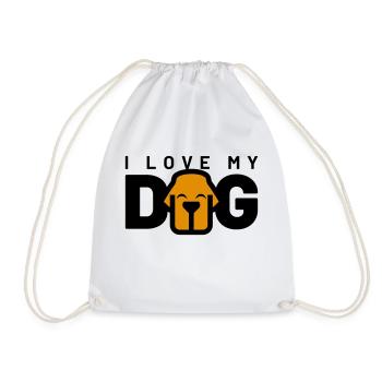 I LOVE MY DOG - Turnbeutel - Weiß - Vorne