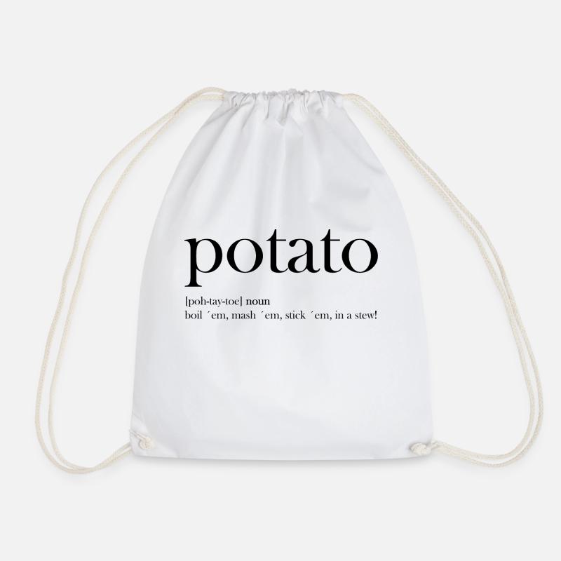 Potato - Drawstring Bag - white