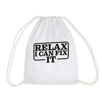 Relax I Can Fix It 10 - Drawstring Bag - white - Front