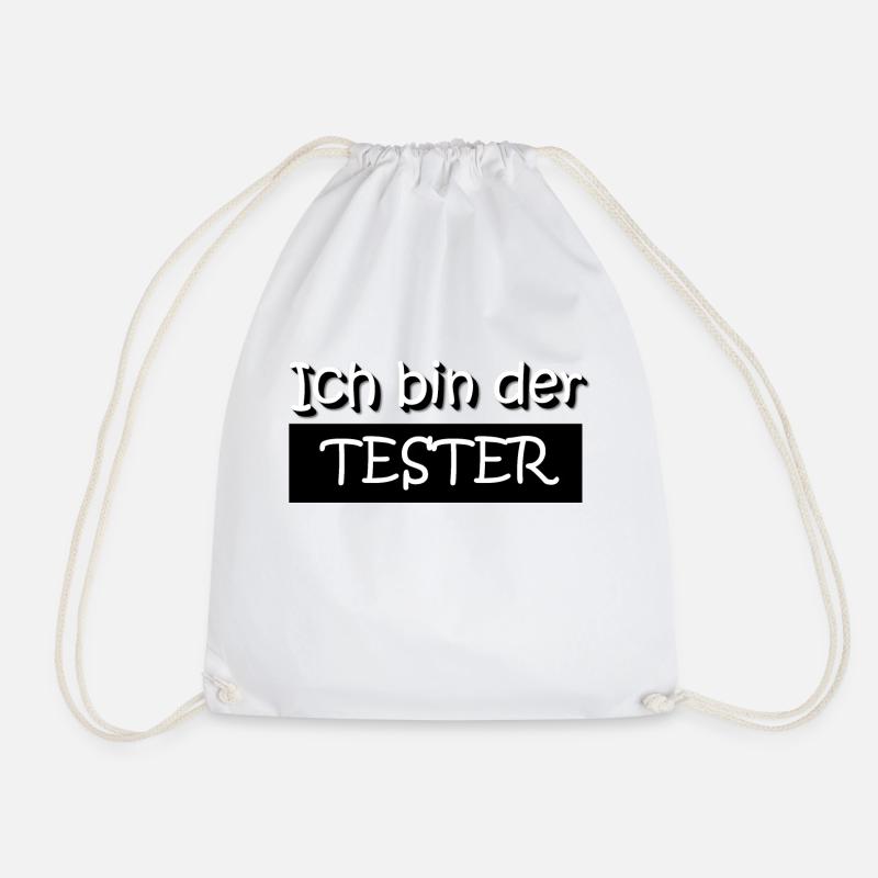 Ich bin der Tester - Turnbeutel - Weiß