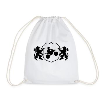 motocross racer wappen 001 - Turnbeutel - Weiß - Vorne