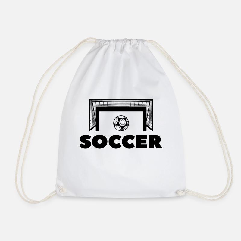 Fußball Soccer - Turnbeutel - Weiß