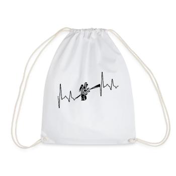 Fréquence cardiaque de pompier - Sac de sport léger - blanc - Devant