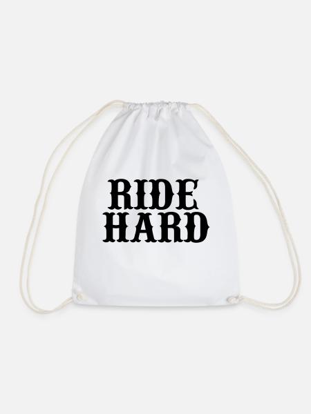 Ride Hard - Turnbeutel - Weiß