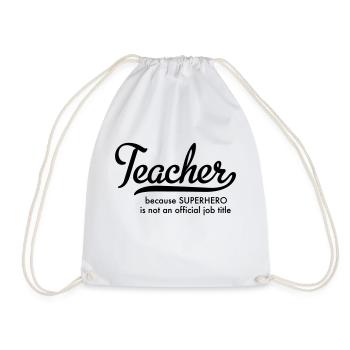 Teacher - Drawstring Bag - white - Front