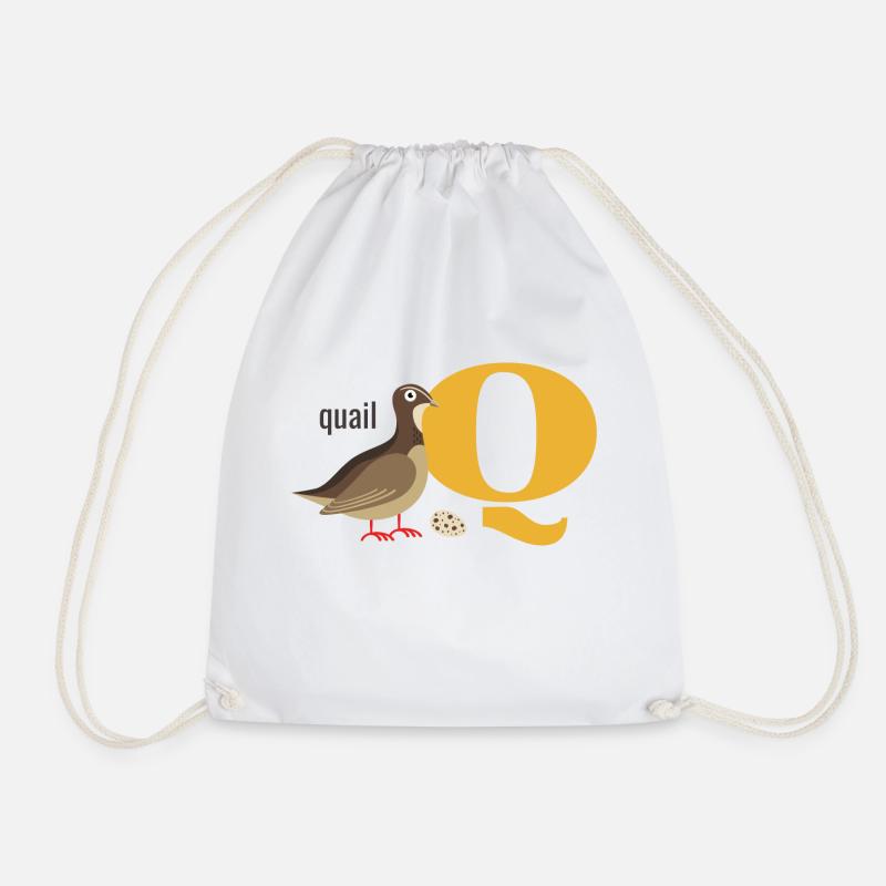 QUAIL - Drawstring Bag - white