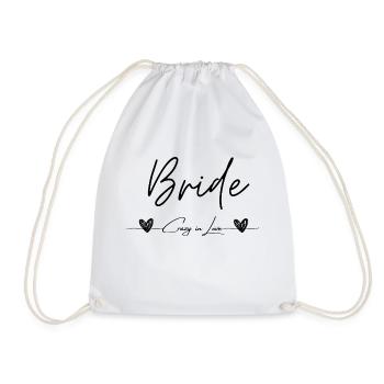 Bride Crazy in Love schwarz - Turnbeutel - Weiß - Vorne