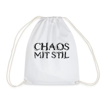 Chaos mit Stil - Turnbeutel - Weiß - Vorne
