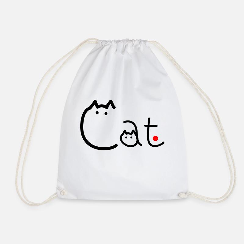 Katze in Katzen geschrieben - Turnbeutel - Weiß