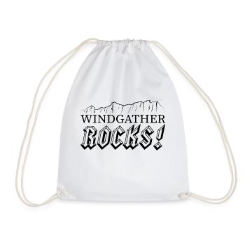Windgather Rocks - Drawstring Bag - white - Front