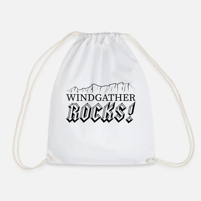 Windgather Rocks - Drawstring Bag - white