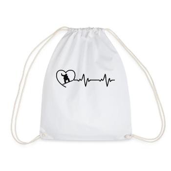 Rythme cardiaque de snowboard - Sac de sport léger - blanc - Devant