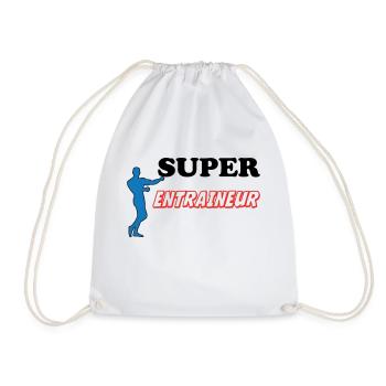 SUPER TRAINER - Drawstring Bag - white - Front