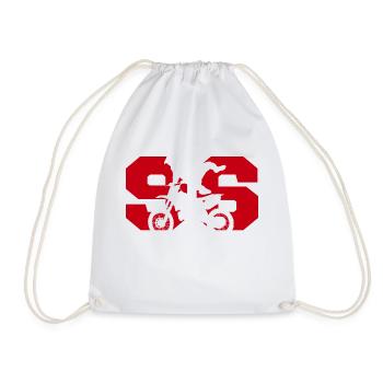 Moto 96 motard - Sac de sport léger - blanc - Devant