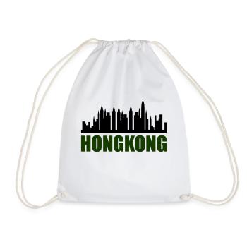 hongkong skyline - Turnbeutel - Weiß - Vorne