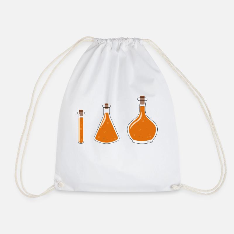 Orange potions - Drawstring Bag - white