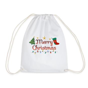Joyeux sapin de Noël - Sac de sport léger - blanc - Devant