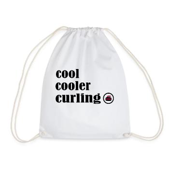 curling eisstockschießen curler curlingsaison - Drawstring Bag - white - Front