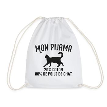 Pyjama De Poils De Chat Humour - Sac de sport léger - blanc - Devant